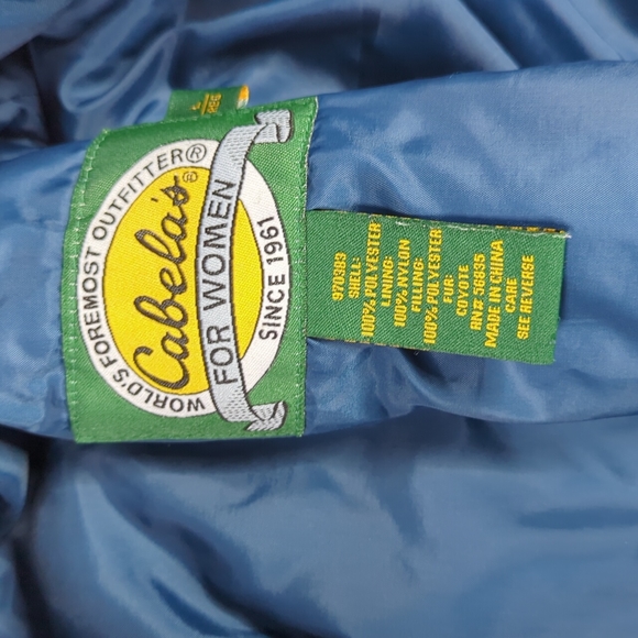 Cabelas heavy insulated winter jacket size Large blue - Picture 7 of 14